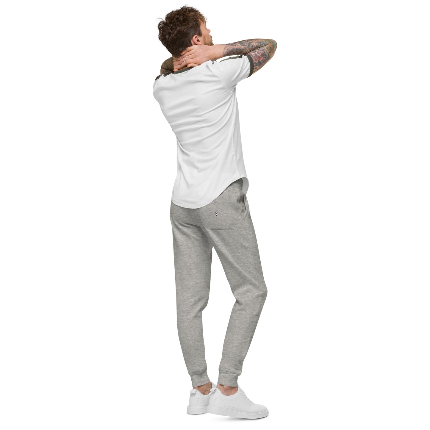 Unisex fleece sweatpants with logo on pocket