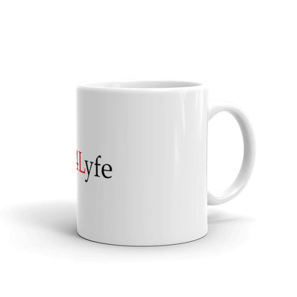 White glossy mug